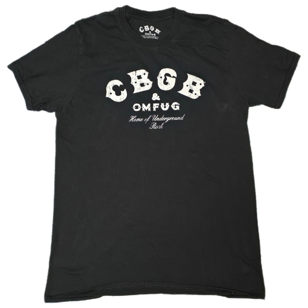 CBGB OMFUG Graphic T-Shirt Mens Medium Black Good Underground Rock Tee (D)